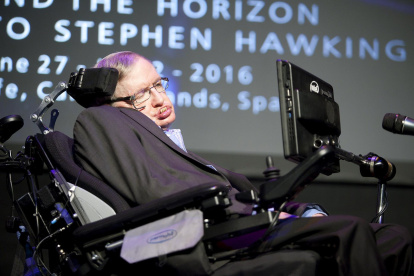 Stephen Hawking durante su participación en el festival Starmus