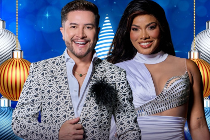 Jorge Heredia y Denisse Angulo, presentadores de Soy el mejor.