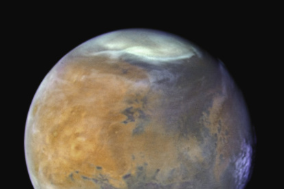 Marte. Combinación de imágenes de Marte tomadas por el telescopio espacial Hubble en 2024