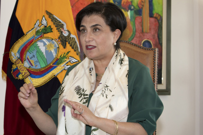 La ministra de Relaciones Exteriores de Ecuador, Gabriela Sommerfeld, en una foto de archivo.