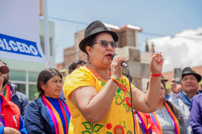 Lourdes Tibán llegó a la Prefectura de Cotopaxi en mayo de 2023.
