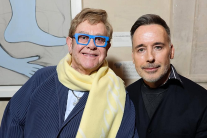 El cantante británico Elton John y su esposo, David Furnish.