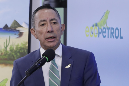 Fotografía del presidente de Ecopetrol, Ricardo Roa, en rueda de prensa en Bogotá (Colombia).