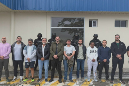 Aquiles Álvarez junto a los otros sospechosos por el caso "Goleada".