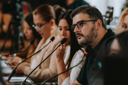 El alcalde de Guayaquil, Aquiles Álvarez, en sesión del Concejo Cantonal.