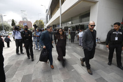 Amanda Villavicencio asistió a la audiencia de vinculación y formulación de cargos en el caso Magnicidio FV, que se realizó en Quito.