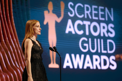 Jessica Chastain durante la trigésima edición de los SAG Awards.