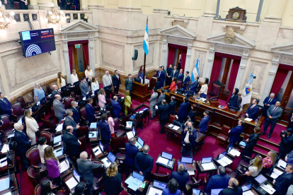 Fotografía durante una sesión en el Senado de Argentina en Buenos Aires (Argentina).