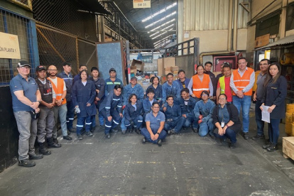 Trabajadores de Continental Tires en una de las plantas en Ecuador.
