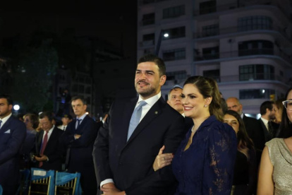 Aquiles Álvarez y su esposa.
