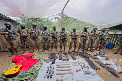 El Ejército de Ecuador informó que neutralizó un campamento perteneciente al Frente Oliver Sinisterra.