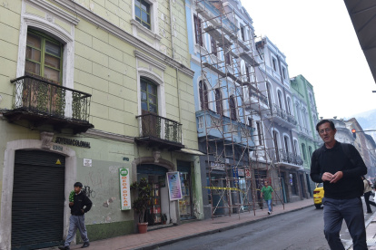 Trabajos. La Alcaldía de Muñoz promociona que el cuidado del patrimonio del centro es una “obra visible”.