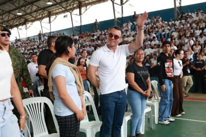 El presidente Daniel Noboa asistió a un acto en Guayaquil el 13 de febrero de 2026.