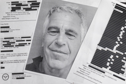Imagen de los archivos de Jeffrey Epstein liberados por autoridades en Estados Unidos.