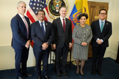 Autoridades que participaron en las negociaciones del Acuerdo de Comercio Recíproco entre Ecuador y Estados Unidos.