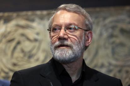 El secretario del Consejo Supremo de Seguridad Nacional de Irán, Ali Larijani, en Beirut, Líbano, el 13 de agosto de 2025.