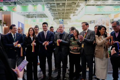 El pabellón del banano ecuatoriano en la feria internacional Fruit Logística Berlín 2026.