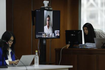 Augusto Verduga, exconsejero de Participación, se presentó vía telemática en la audiencia de revisión de medidas cautelares, este 6 de mayo de 2025.