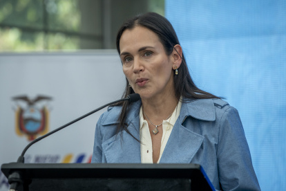 Inés Manzano, ministra de Energía y Ambiente, durante una intervención sobre la situación del sistema eléctrico nacional.