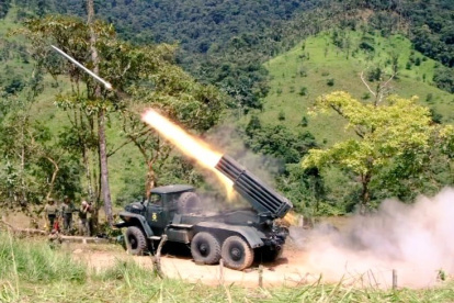 El Ministerio de Defensa dijo que las FF.AA. bombardearon los campamentos, durante la operación en el parque protegido de la frontera sur del país.