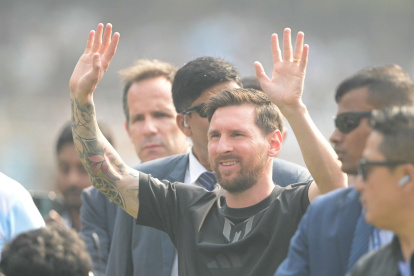 Messi visitó la ciudad de Calcuta en el marco del GOAT India Tour 2025.