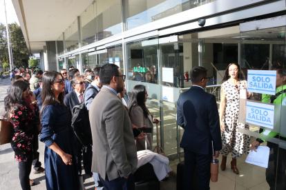 La audiencia del caso Triple A se realiza en el Complejo Judicial Norte, en Quito.