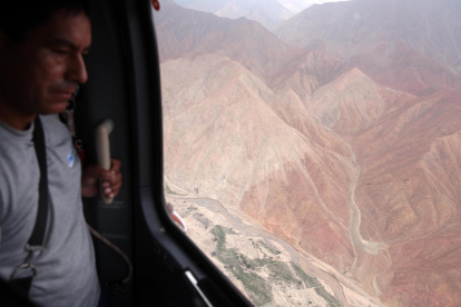 Fotografía de archivo de un helicóptero de la Policía Nacional de Perú.
