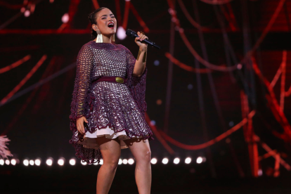 La cantante ecuatoriana Brenda se presentó el domingo pasado en Viña del Mar.