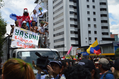 Yasunidos anunció que presentará una acción de inconstitucionalidad ante la Corte Constitucional por la nueva ley minera aprobada por la Asamblea.