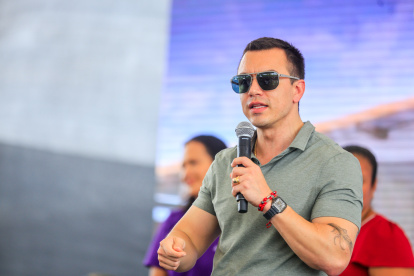 Daniel Noboa rechazó que se haya alterado el porcentaje establecido por la Constitución.