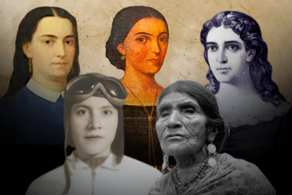 Retrato de mujeres pioneras que rompieron barreras en la historia de Ecuador.