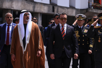 El presidente Daniel Noboa se reunió en Carondelet con el Sheikh Khaled bin Mohamed bin Zayed Al Nahyan, Príncipe Heredero de Abu Dabi.