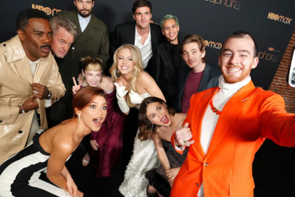 Parte del elenco principal de Euphoria, durante la premier de la segunda temporada en 2022.