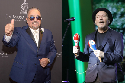Combo de fotografías de archivo donde aparecen los músicos Willie Colón (i) y Rubén Blades.