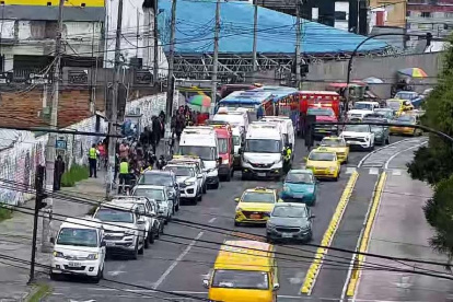 Nueve personas resultaron heridas por un accidente de tránsito entre dos buses, este 23 de febrero de 2026.