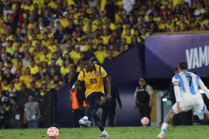 Moisés Caicedo fue expulsado el 9 de septiembre de 2025 en el partido entre Ecuador y Argentina.