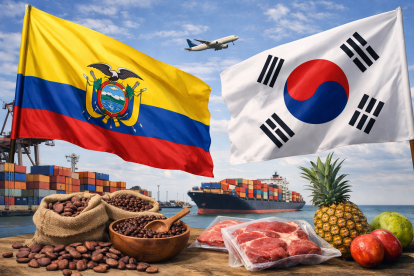 Exportaciones ecuatorianas como cacao, café, frutas y cárnicos apuntan a ingresar al mercado de Corea del Sur con beneficios arancelarios.