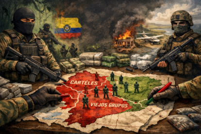 La irrupción de los Comandos de la Frontera en la franja limítrofe entre Ecuador y Colombia.