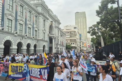 La marcha a favor de Aquiles Álvarez se registró este jueves 12.