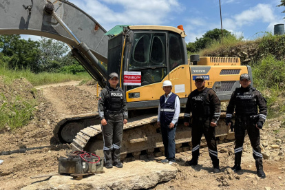 Operativo contra la minería ilegal, por parte de la Policía Nacional.