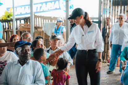 Marcela Aguiñaga en recintos de Durán