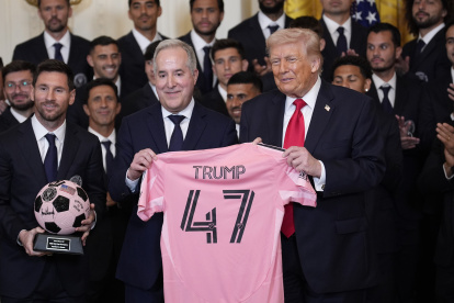 El presidente Trump recibe a la plantilla del Inter Miami, campeones de la MLS, en un acto histórico en Washington.