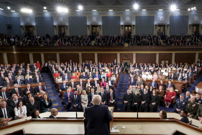 El presidente de Estados Unidos, Donald Trump, en la Cámara de Representantes del Capitolio de Estados Unidos en Washington.