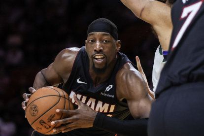 Bam Adebayo, de los Miami Heat, en la noche que hizo historia ante Wizards.