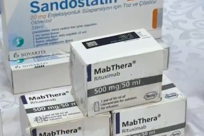 Este es uno de los medicamentos decomisados en el operativo.