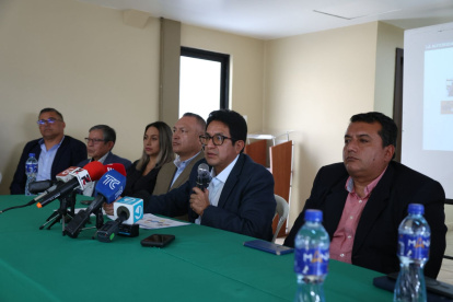 El gremio de transportistas durante una rueda de prensa este 24 de marzo de 2026.