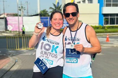 Jorge Escobar y su esposa.