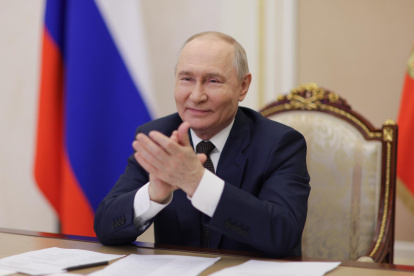 El presidente ruso Vladimir Putin en el Kremlin de Moscú, Rusia, el 27 de marzo de 2026.