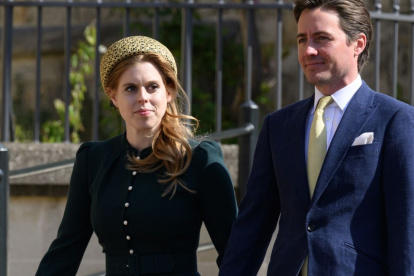 Eugenia de York con su esposo.