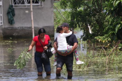 Varias zonas del país han quedado anegadas por las lluvias.